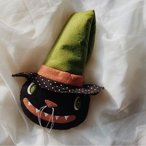 Black Cat Witch Halloween Plush